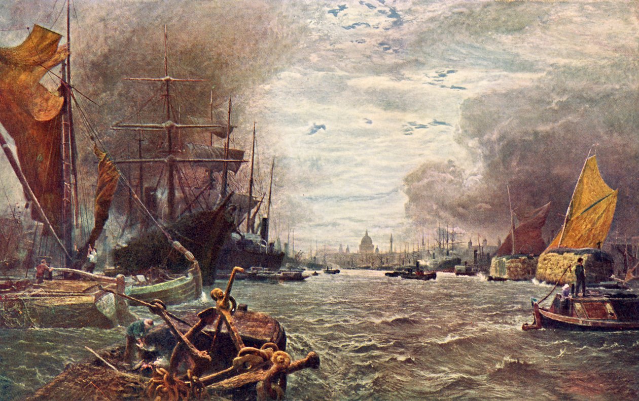 A londoni medence - Vicat Cole festményéről alkotó: George Vicat Cole