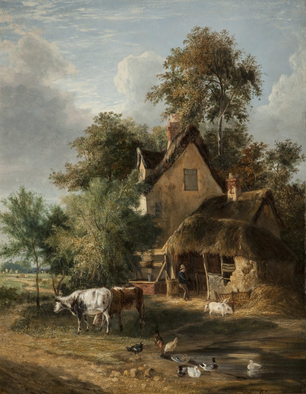 Farmyard jelenet alkotó: George Vincent