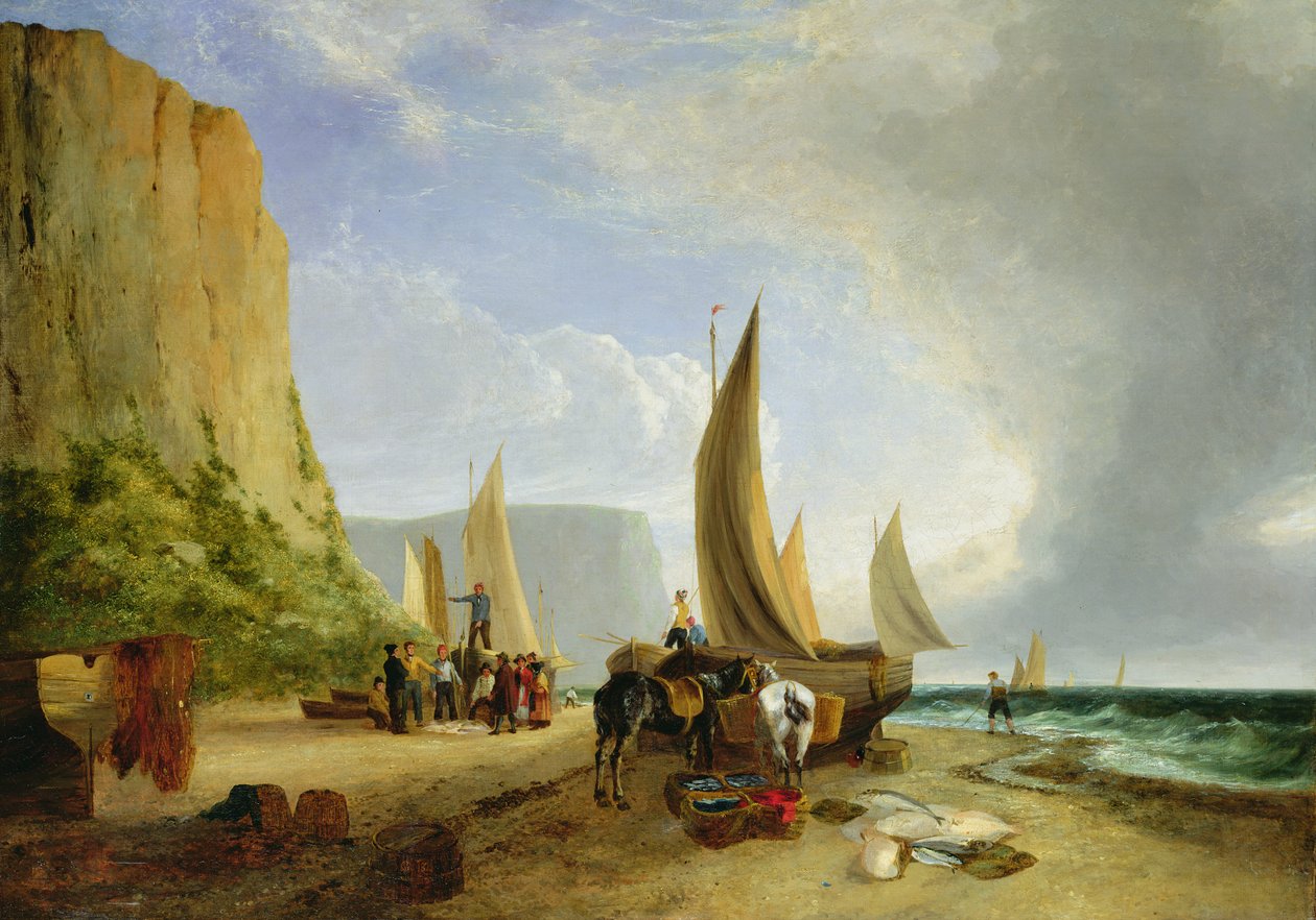 Horgászat Yarmouth előtt alkotó: George Vincent