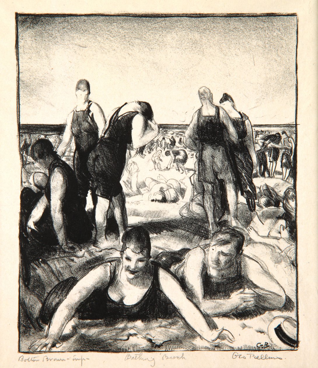 Fürdőstrand, 1921 alkotó: George Wesley Bellows
