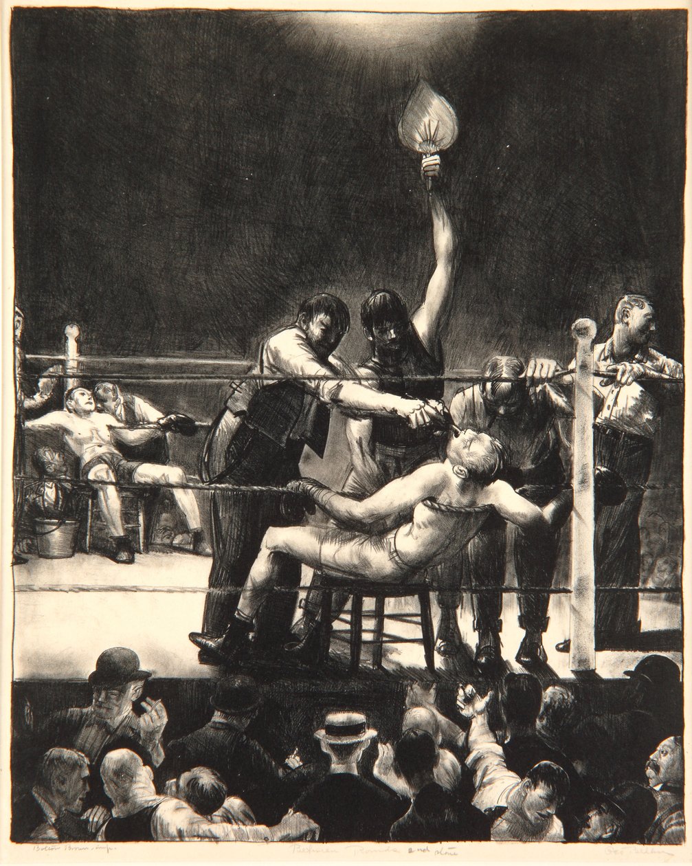 A körök között, kicsi, második kő, 1923 alkotó: George Wesley Bellows