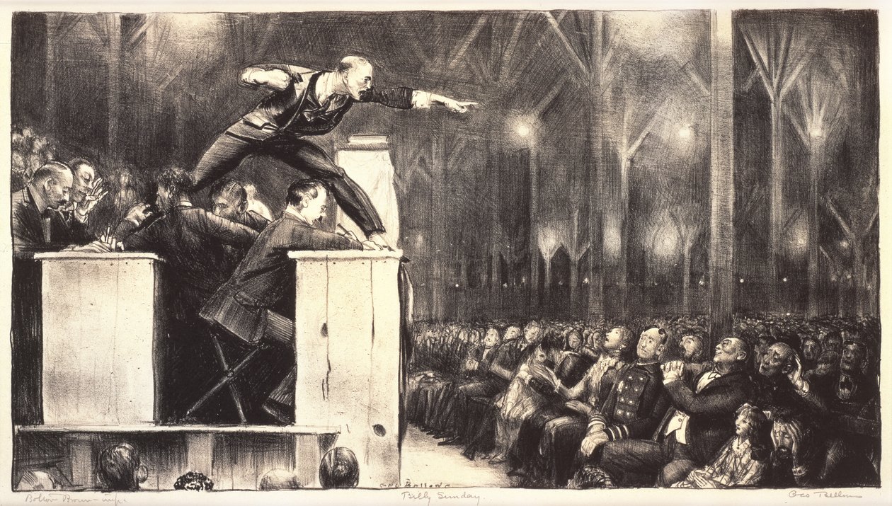 Billy Sunday, 1923 alkotó: George Wesley Bellows