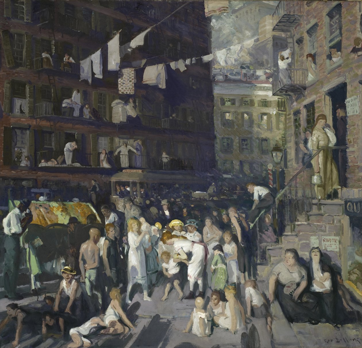 Szirtlakók, 1913 alkotó: George Wesley Bellows