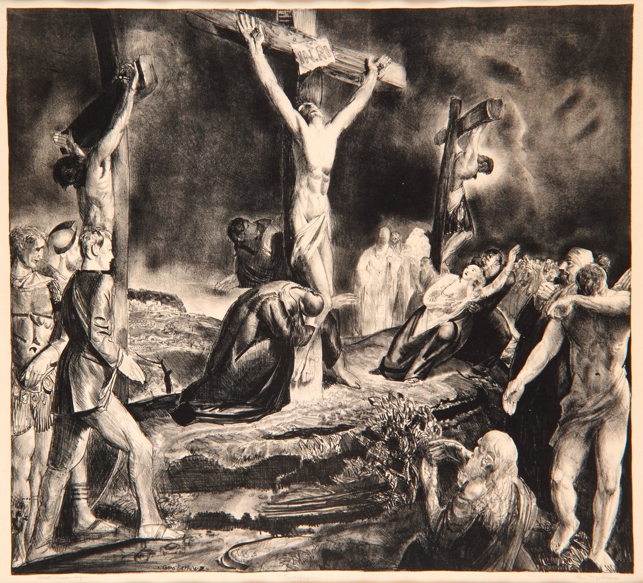 Krisztus keresztre feszítése, 1923 alkotó: George Wesley Bellows