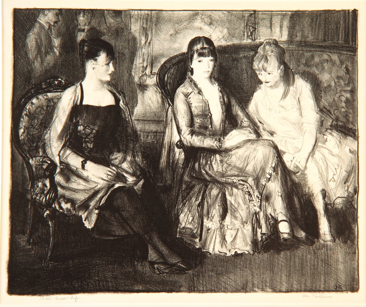 Elsie, Emma és Marjorie, 1921 alkotó: George Wesley Bellows