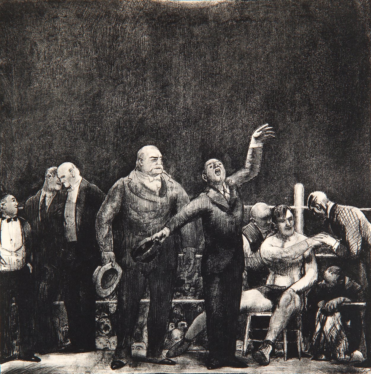 John L. Sullivan bemutatása, 1916 alkotó: George Wesley Bellows
