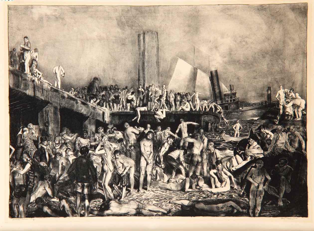 Folyópart, 1923-24 alkotó: George Wesley Bellows