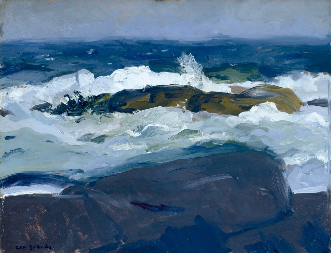 Rock Reef, Maine, 1913 alkotó: George Wesley Bellows