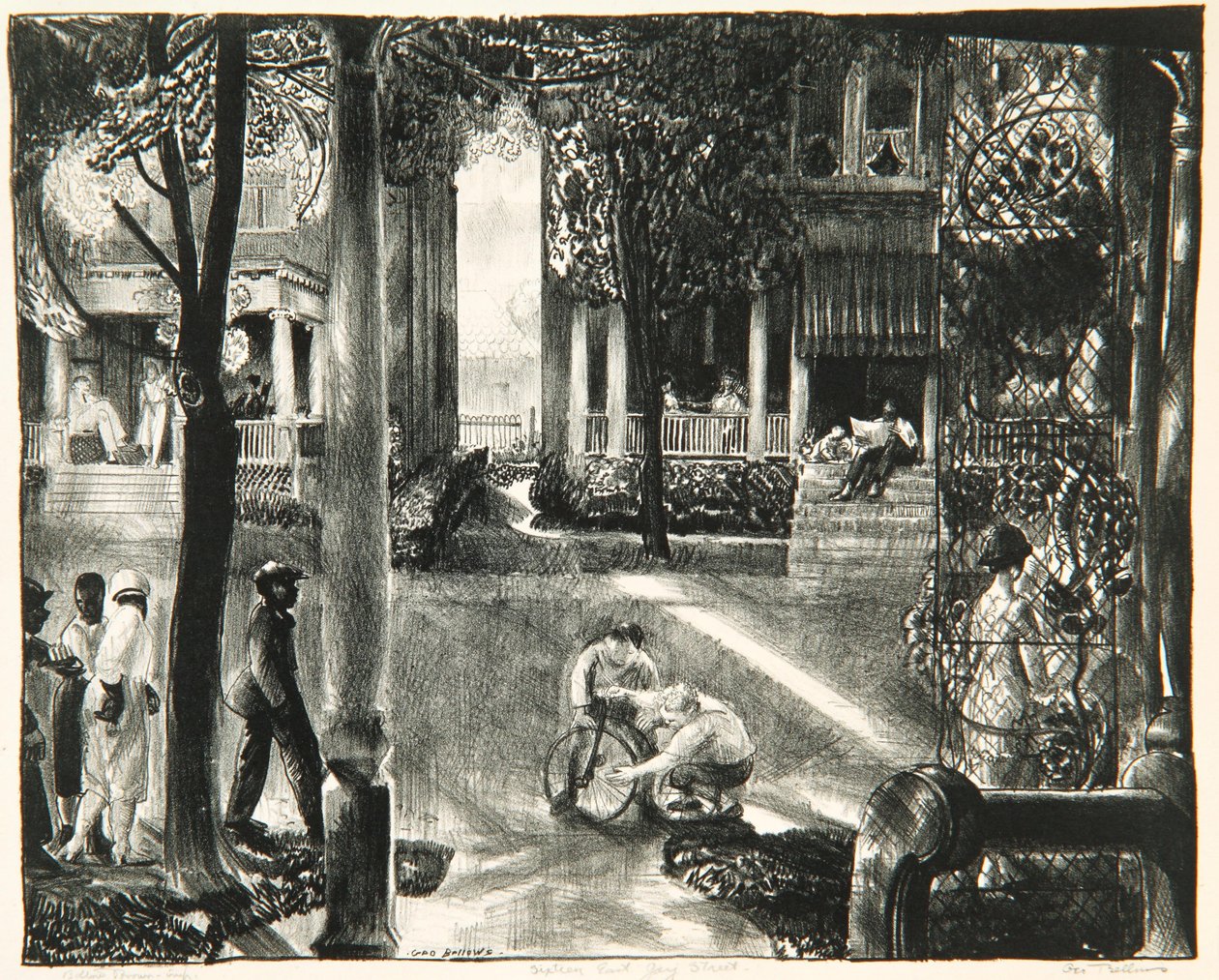 Tizenhat keleti meleg utca, 1923-24 alkotó: George Wesley Bellows