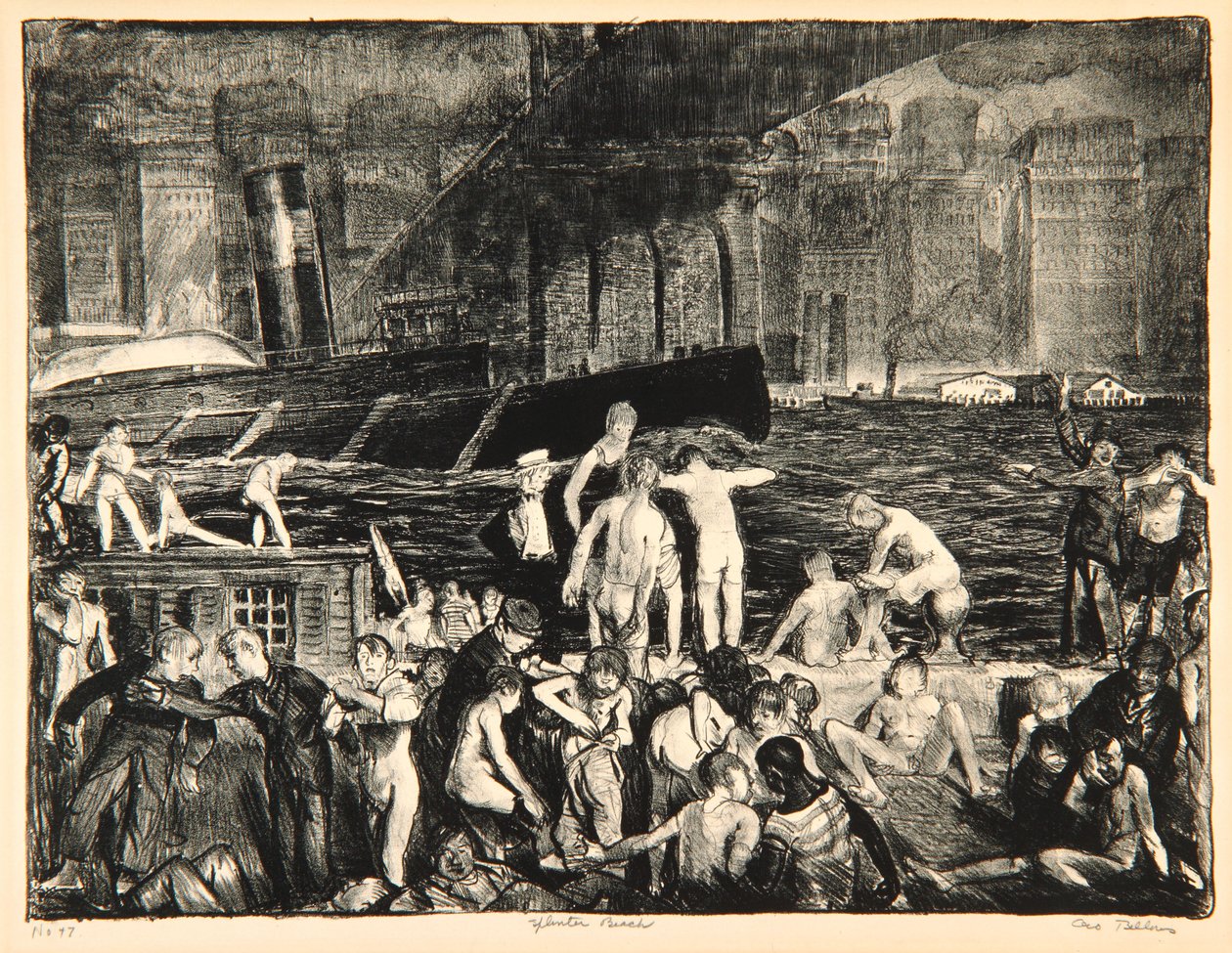 Splinter Beach, 1916 (litográfia) alkotó: George Wesley Bellows