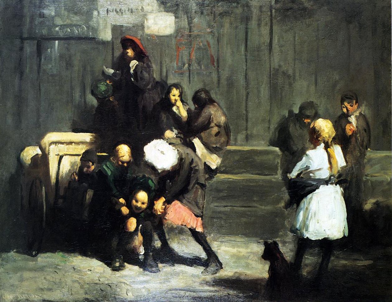 Utcai gyerekek, 1906 alkotó: George Wesley Bellows
