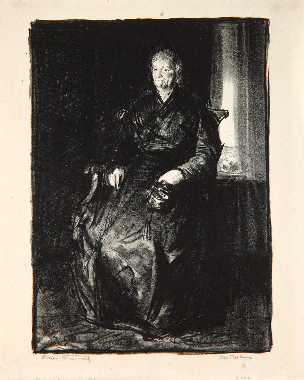 Tanulmány az anyámról, 1921 alkotó: George Wesley Bellows