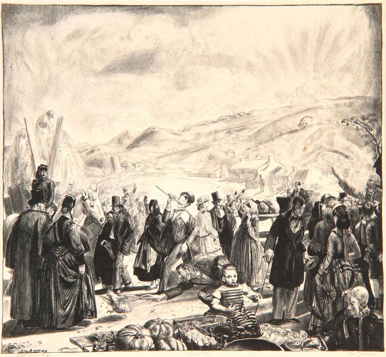 Az ír vásár, 1923 (litográfia) alkotó: George Wesley Bellows
