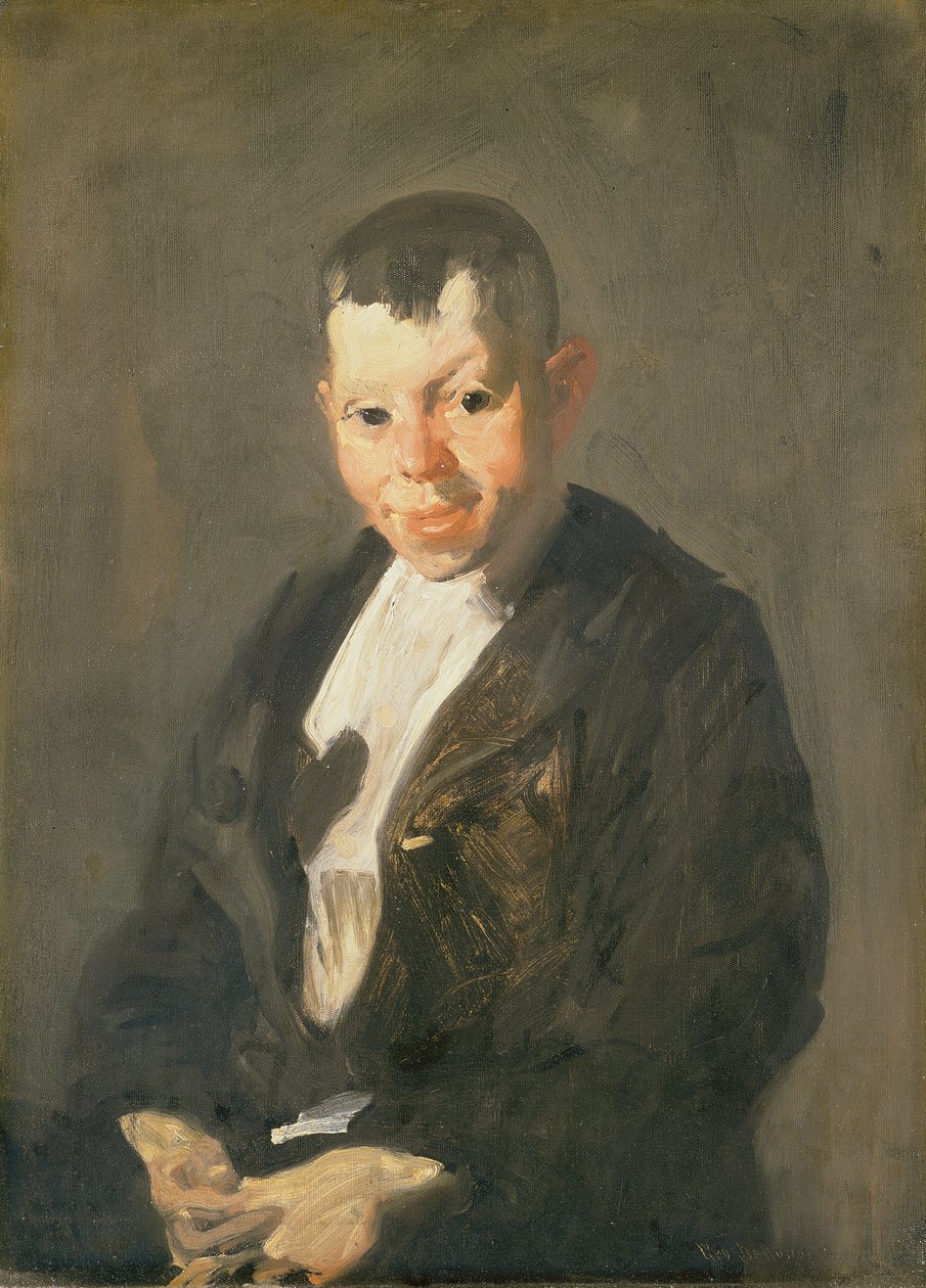 The Newsboy, 1908, olaj, vászon alkotó: George Wesley Bellows