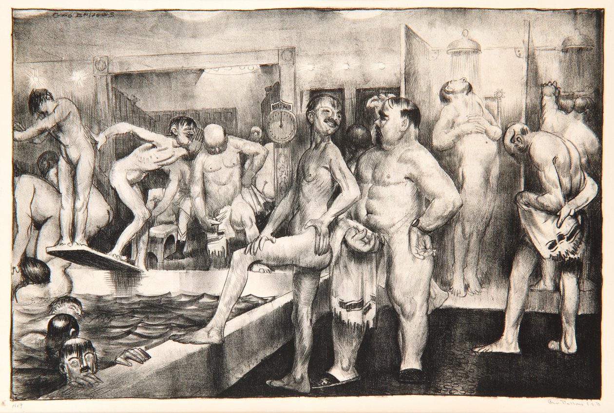 A zuhanyfürdő, 1917 alkotó: George Wesley Bellows