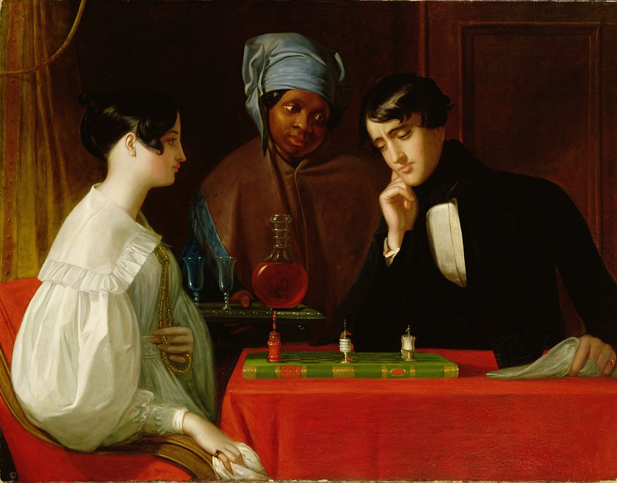 A sakkozók, 1836 körül alkotó: George Whiting Flagg