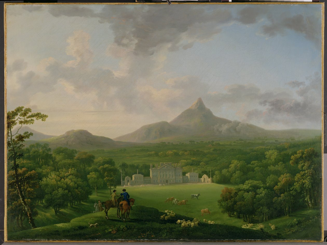 Powerscourt látképe, Wicklow megye, 1760-2 alkotó: George the Elder Barret