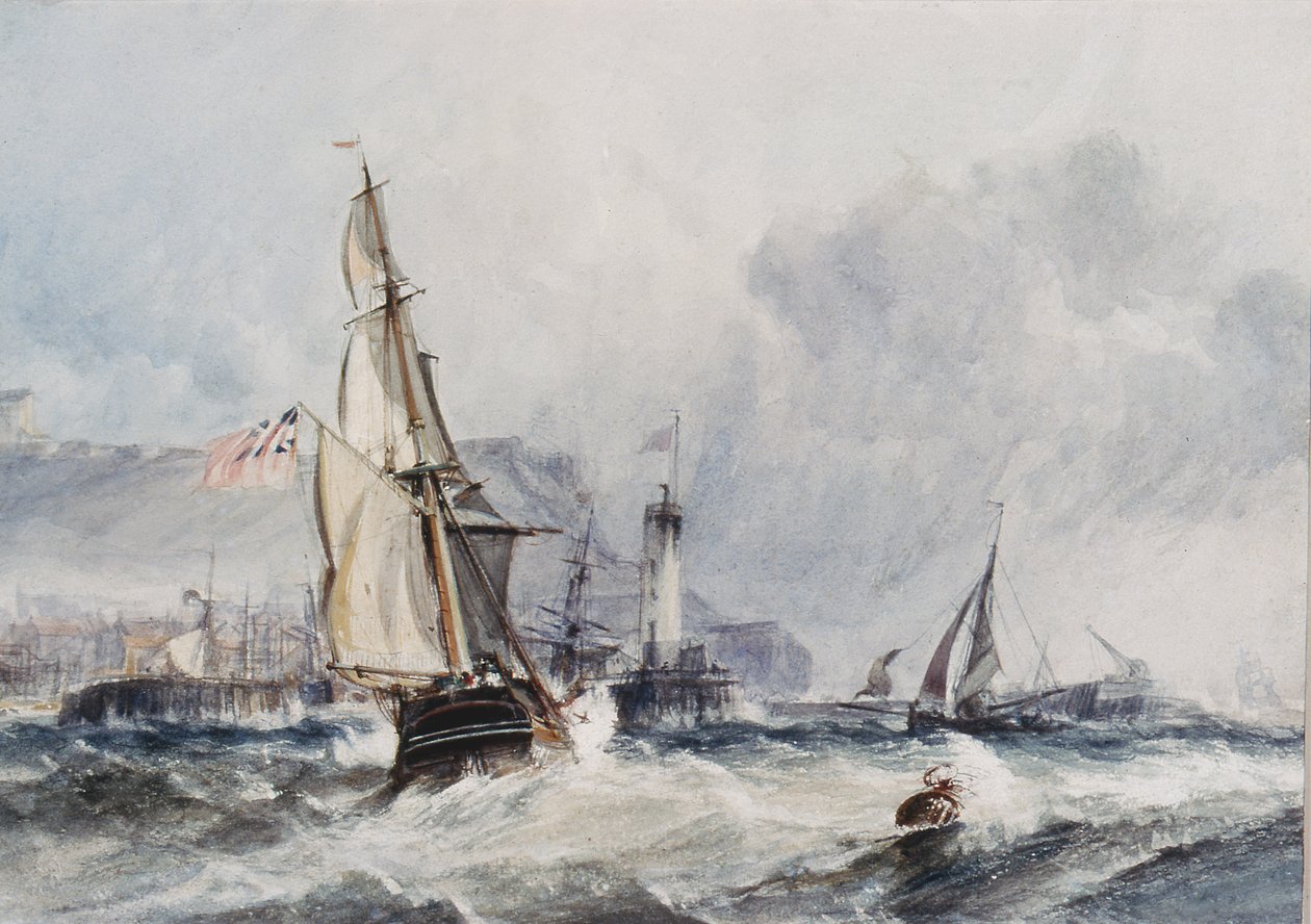 Whitby látképe alkotó: George the Elder Chambers