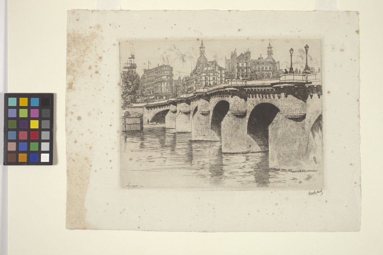 Pont Neuf, No. 2 (tinta) alkotó: George Charles Aid