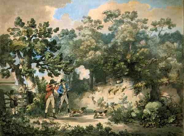 Pheasant Shooting, metszett Thomas Rowlandson (1756-1827), pub. írta J. Harris alkotó: George (after) Morland