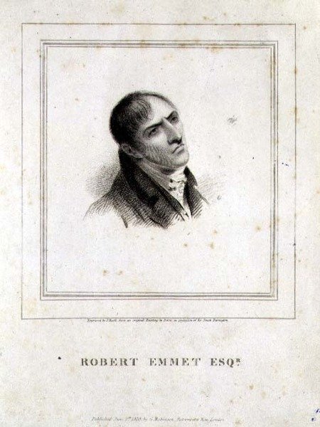 Robert Emmet Esq portréja. (1778-1803) vésette J. Heath, pub. G. Robinson, London alkotó: George (after) Petrie