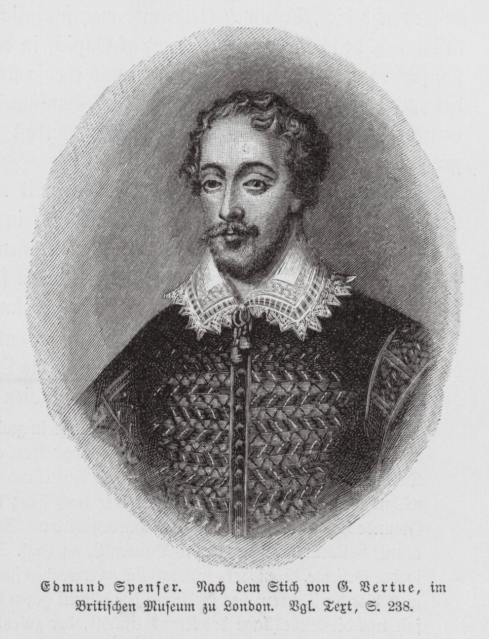 Edmund Spenser, angol költő (metszet) alkotó: George (after) Vertue