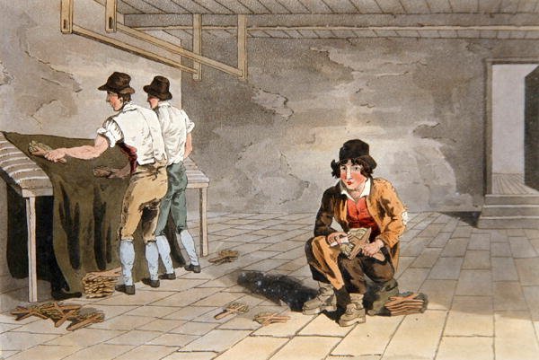 Preemer fiú, Robert Havell (1769-1832) által metszett "Yorkshire jelmeze" 1814 (színes litó) alkotó: George (after) Walker