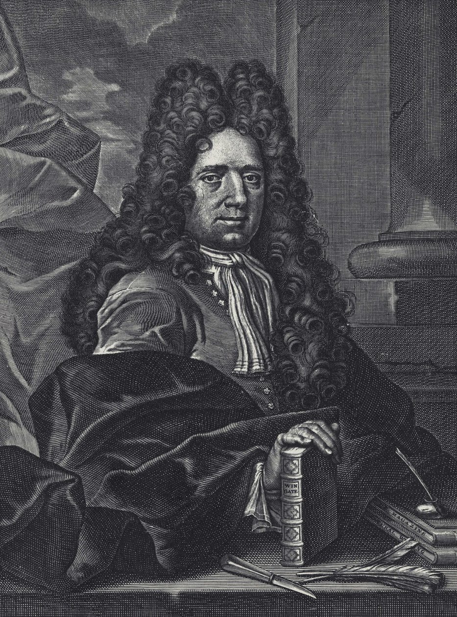 George Shelley 18. századi angol kalligráfus portréja, George Bickham metszet. alkotó: George (c.1706–71) Bickham