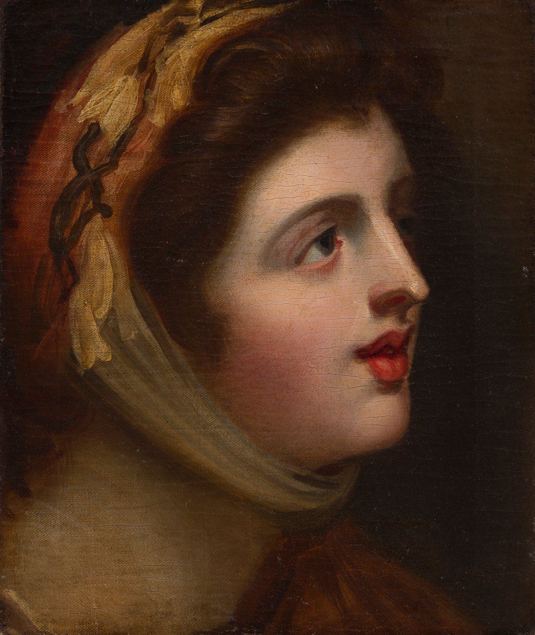 Emma Hamilton mint érzékenység (olaj, vászon) alkotó: George (studio of) Romney
