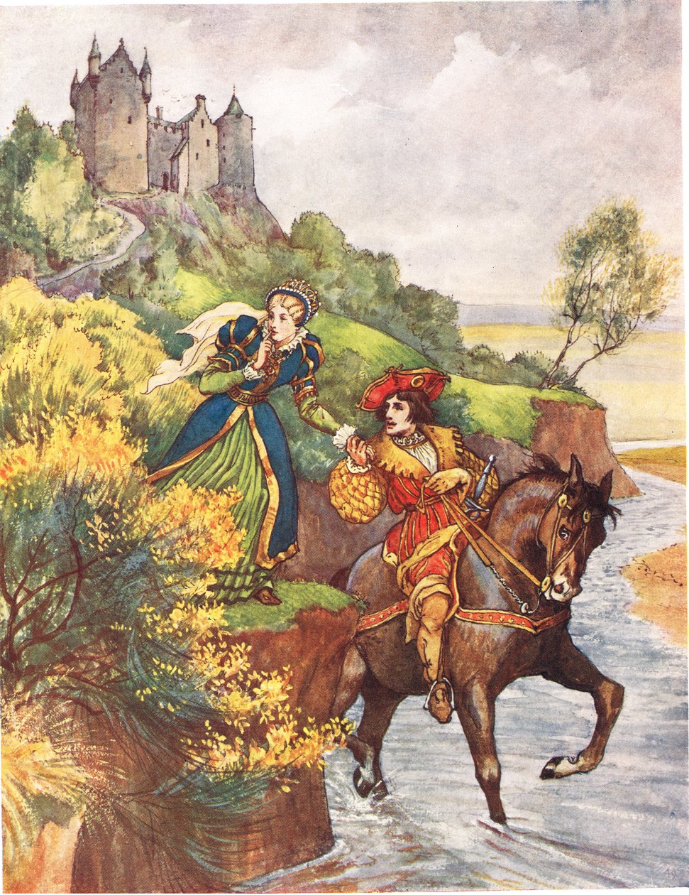 Lady Margaret, illusztráció az „Egy képes daloskönyvből”, 1910 alkotó: George, 9th Earl of Carlisle Howard