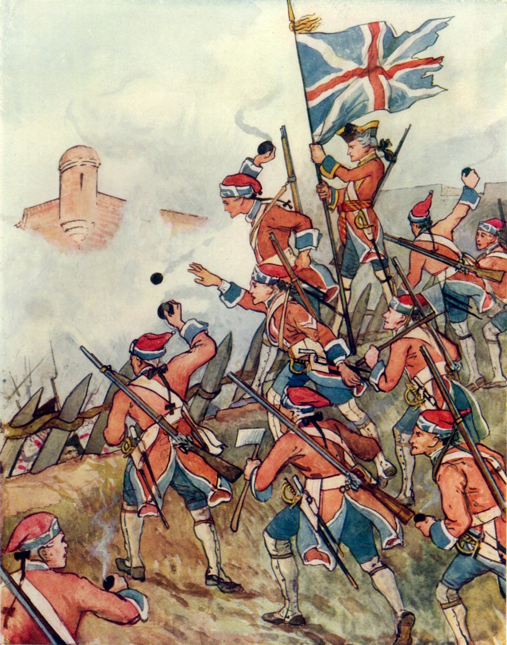 A brit gránátosok (színes litográfia) alkotó: George 9th Earl of Carlisle Howard