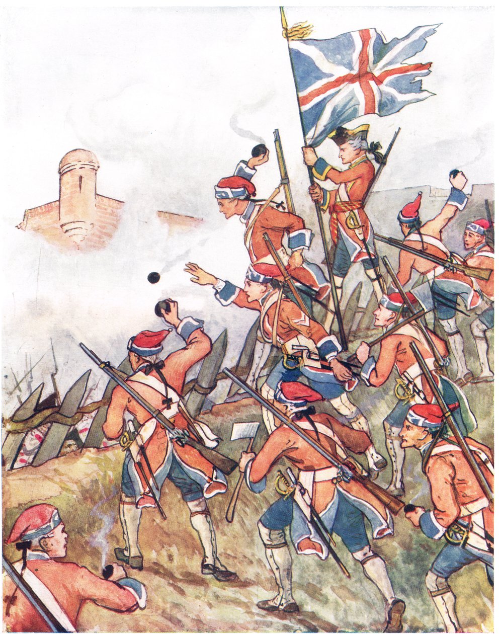 The British Grenadiers, illusztráció az „A Picture Song Book”-ból, 1910 alkotó: George, 9th Earl of Carlisle Howard