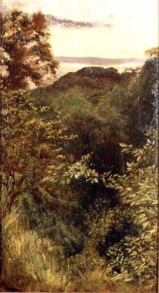 The Glen, Naworth, Cumbria (olaj, panel) alkotó: George 9th Earl of Carlisle Howard