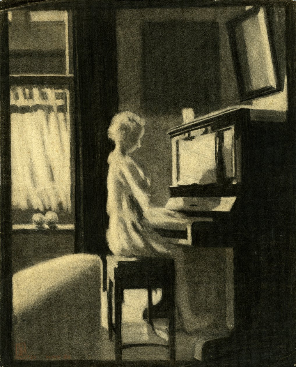 Dorothy zongorázik, 1931. november 30 alkotó: George Adamson
