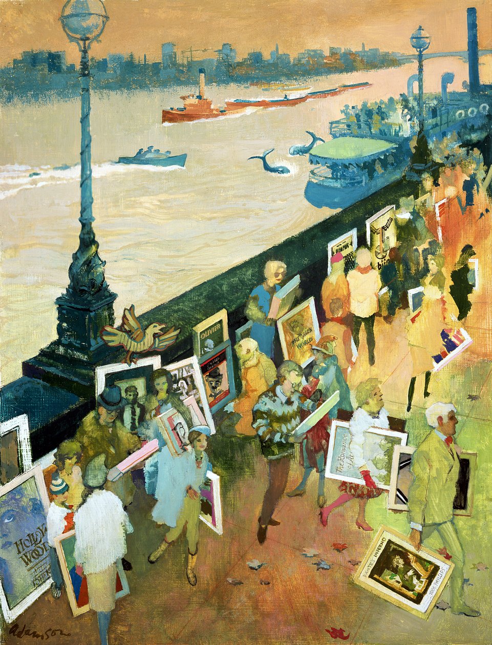 Thames Embankment, az Undercover magazin címlapja, 1985 decemberében (gouache, farostlemezen) alkotó: George Adamson