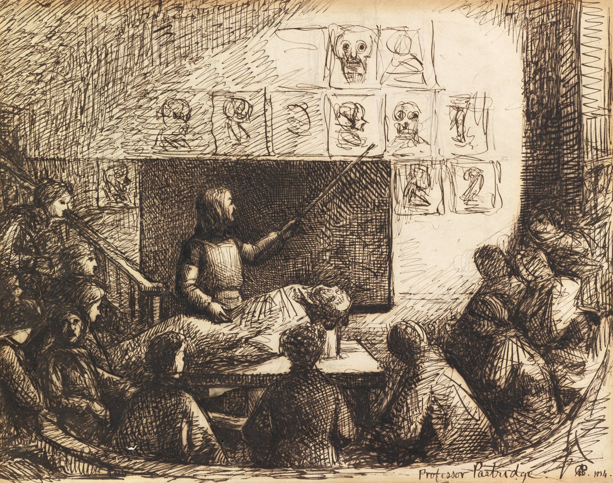 Anatómia óra a Királyi Akadémiai Iskolákban Partridge professzorral alkotó: George Adolphus Storey