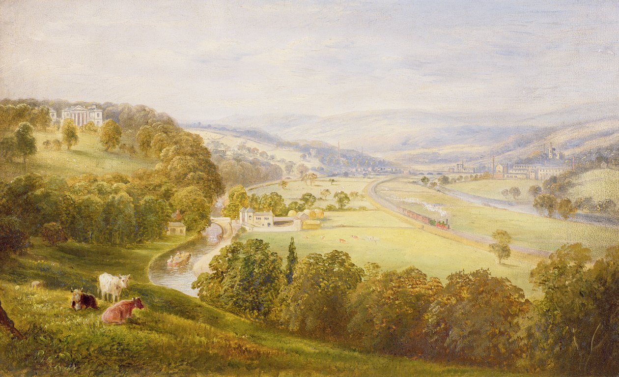 Aire völgye, Armley legelők és Kirkstall alkotó: George Alexander