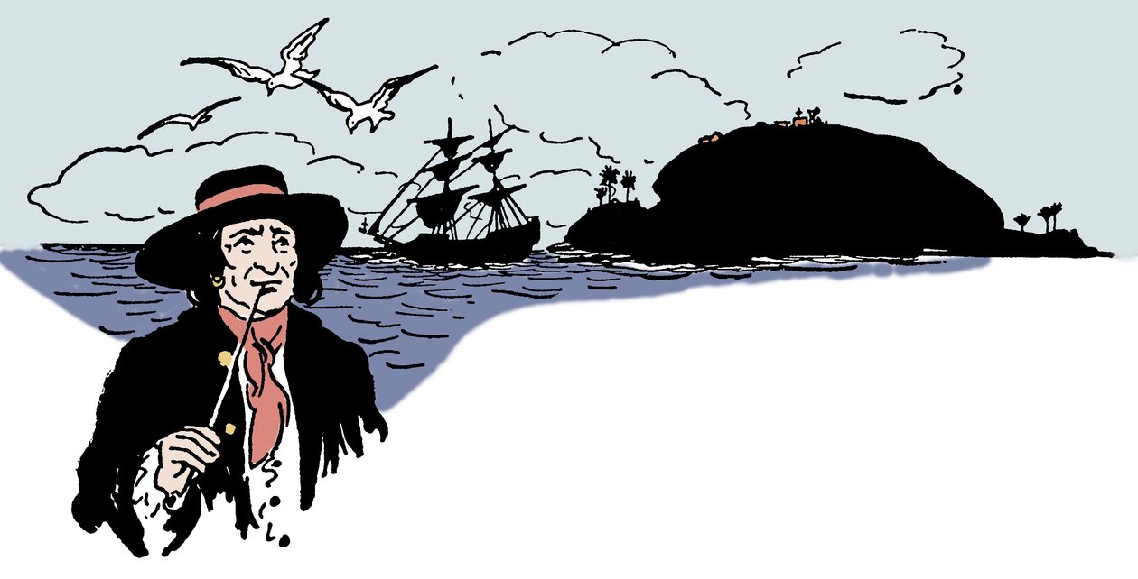 A teknősök szigetének ábrázolása a Karib-tengeren Illusztráció a „The boys book of pirates” című könyvéből, George Albert Williams (1875-1932) 1913 alkotó: George Alfred Williams