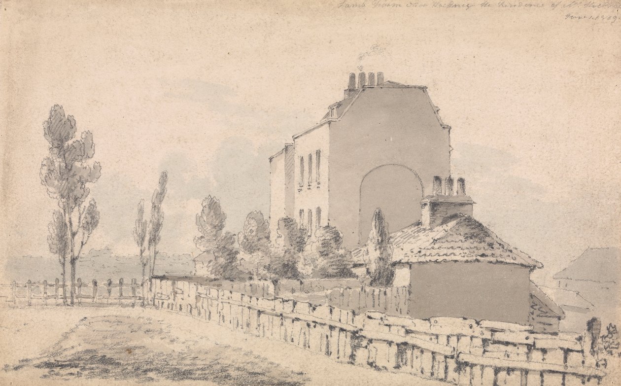 Bárányfarm Hackney közelében, Hick rezidenciája? Richmond Road alkotó: George Arnald