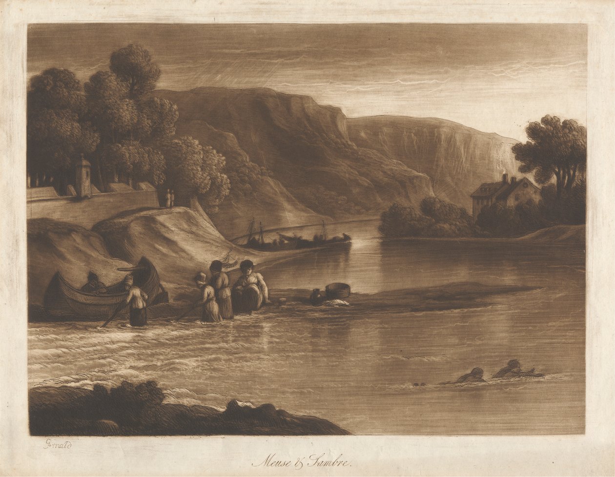 Meuse és Sambre, a Sambre kapujából alkotó: George Arnald