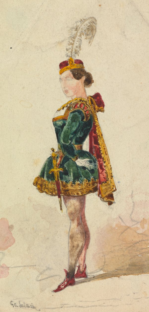 Nő jelmezben alkotó: George Augustus Sala