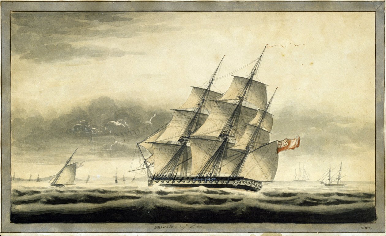 HMS "Akbar" csapatszállító hajó (1806), augusztus 10. alkotó: George Back