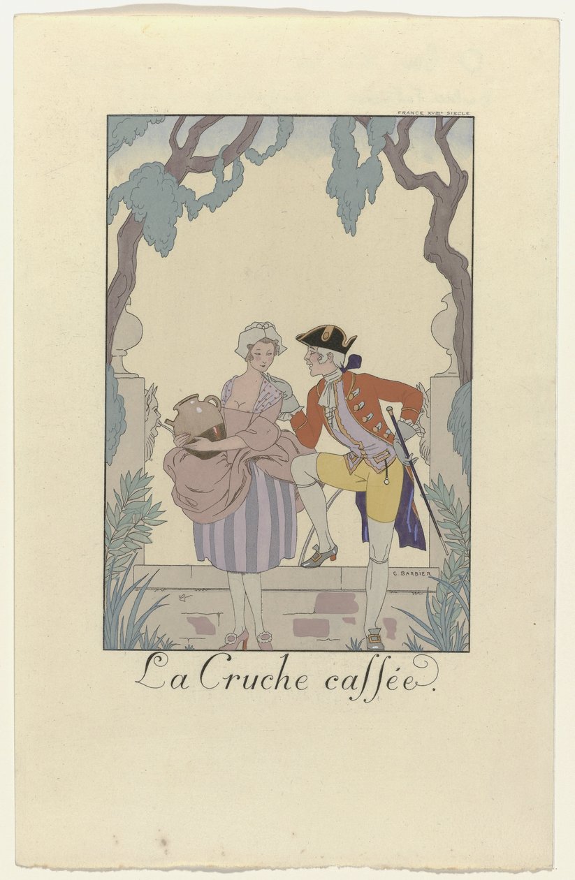 Falbalas és Fanfreluches 1925-re: La Cruche caffée alkotó: George Barbier