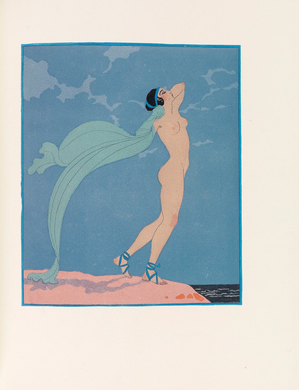 Illusztráció: Les Chansons de Bilitis The Songs of Bilitis, Pierre Louÿs, 1922. alkotó: George Barbier