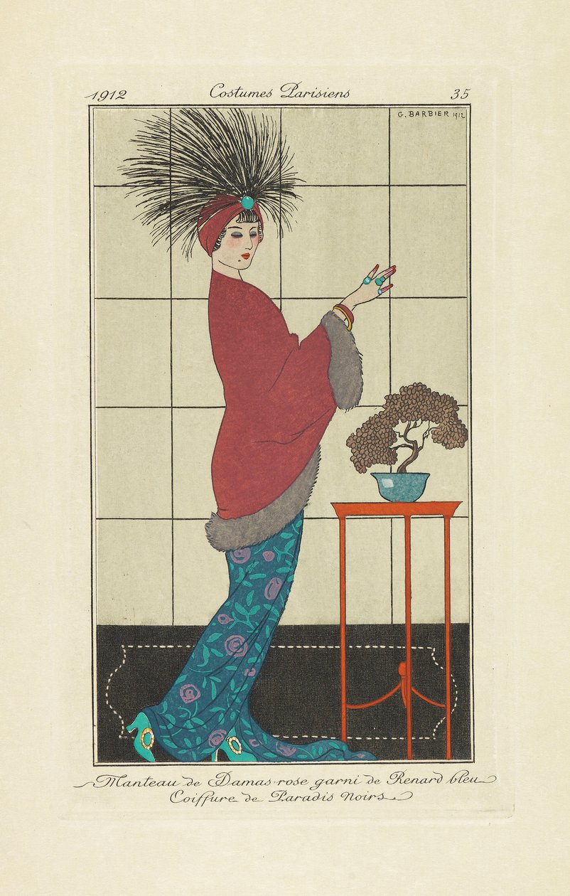 Hölgyek és Divatok Lapja, 1912. alkotó: George Barbier