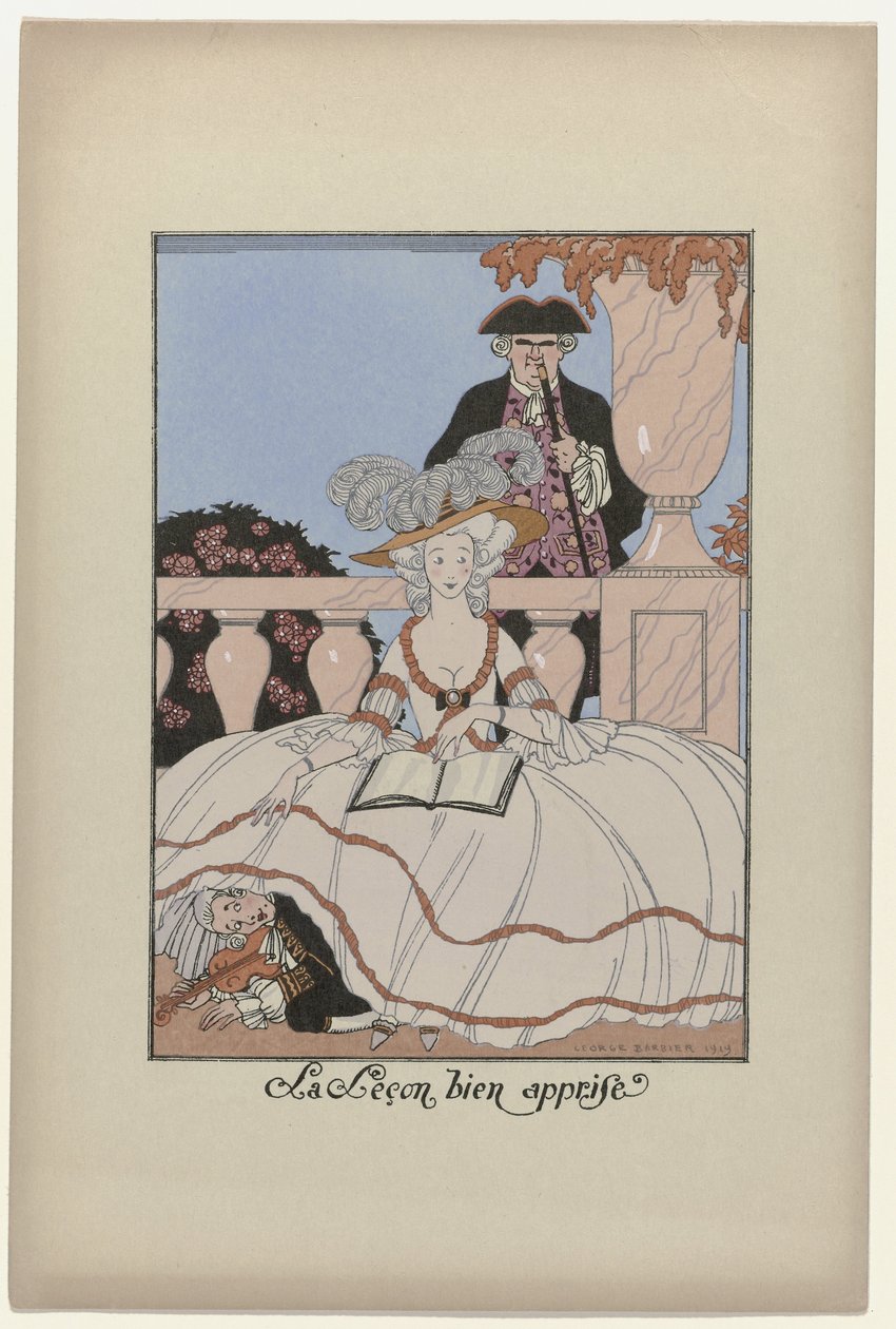 A hónapok koszorúja, 1919: A jól megtanult lecke alkotó: George Barbier