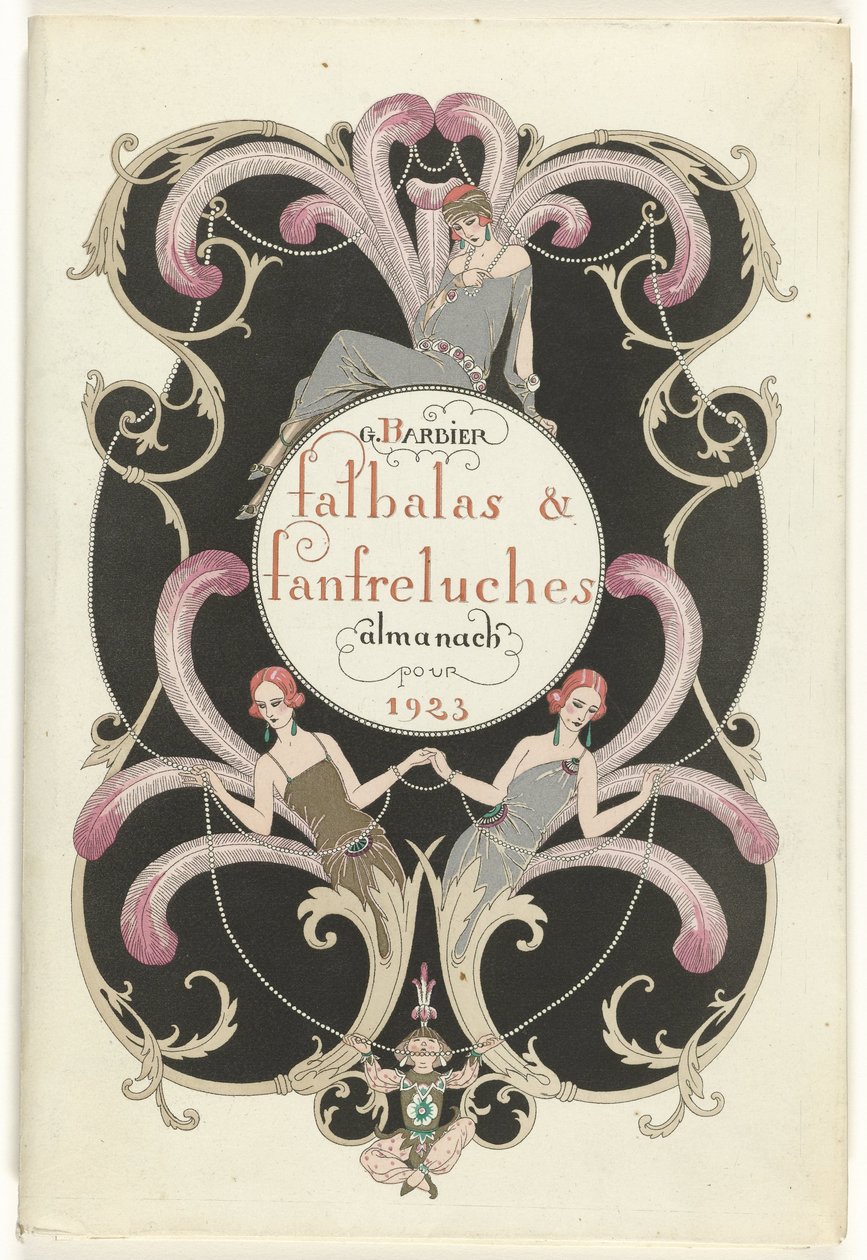A Fashion Magazine mint csábító Falbalas és Fanfreluches, Jelen, múlt és jövő módozatok almanachja 1923-hoz, 2. év alkotó: George Barbier