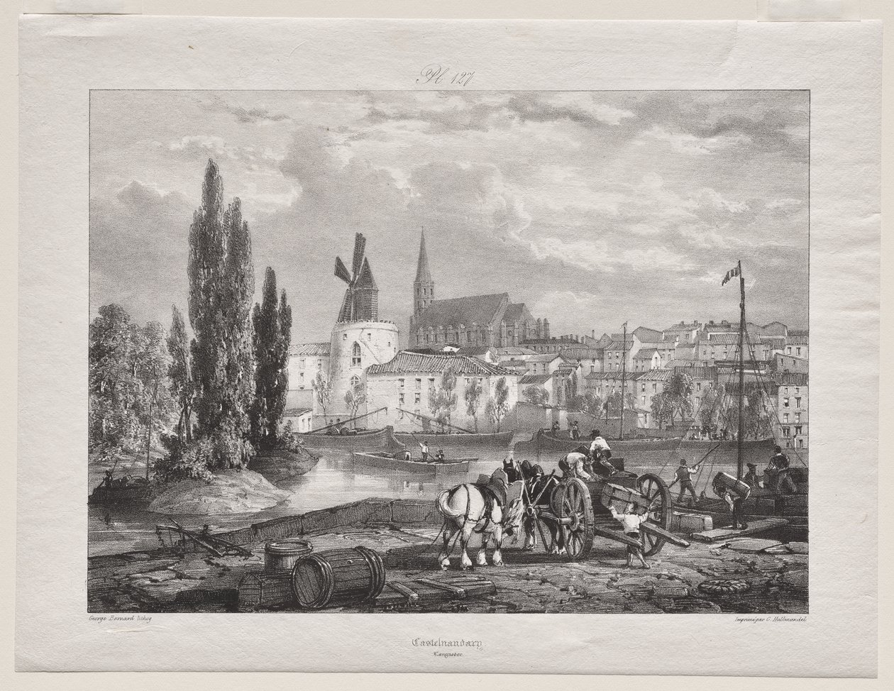Festői és romantikus utazások az ókori Franciaországban (Languedoc II, I. rész): Castelnaudary alkotó: George Barnard