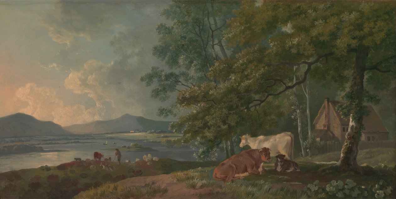 Reggel: Táj szarvasmarhákkal alkotó: George Barret