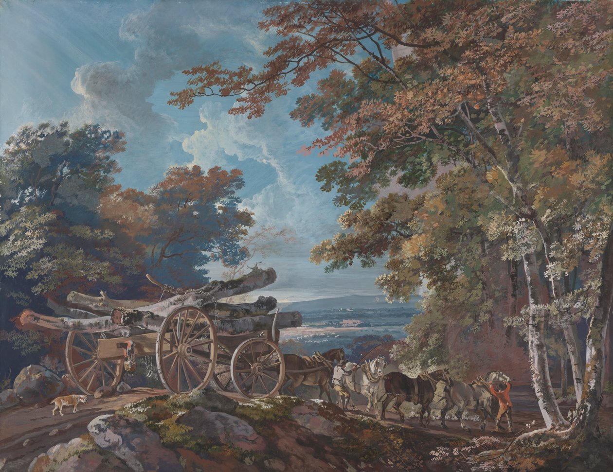 Timber Wain egy durva úton (a pár egyike) alkotó: George Barret